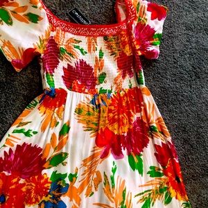 Beautiful Colorful Off the Shoulder Woman's Dress